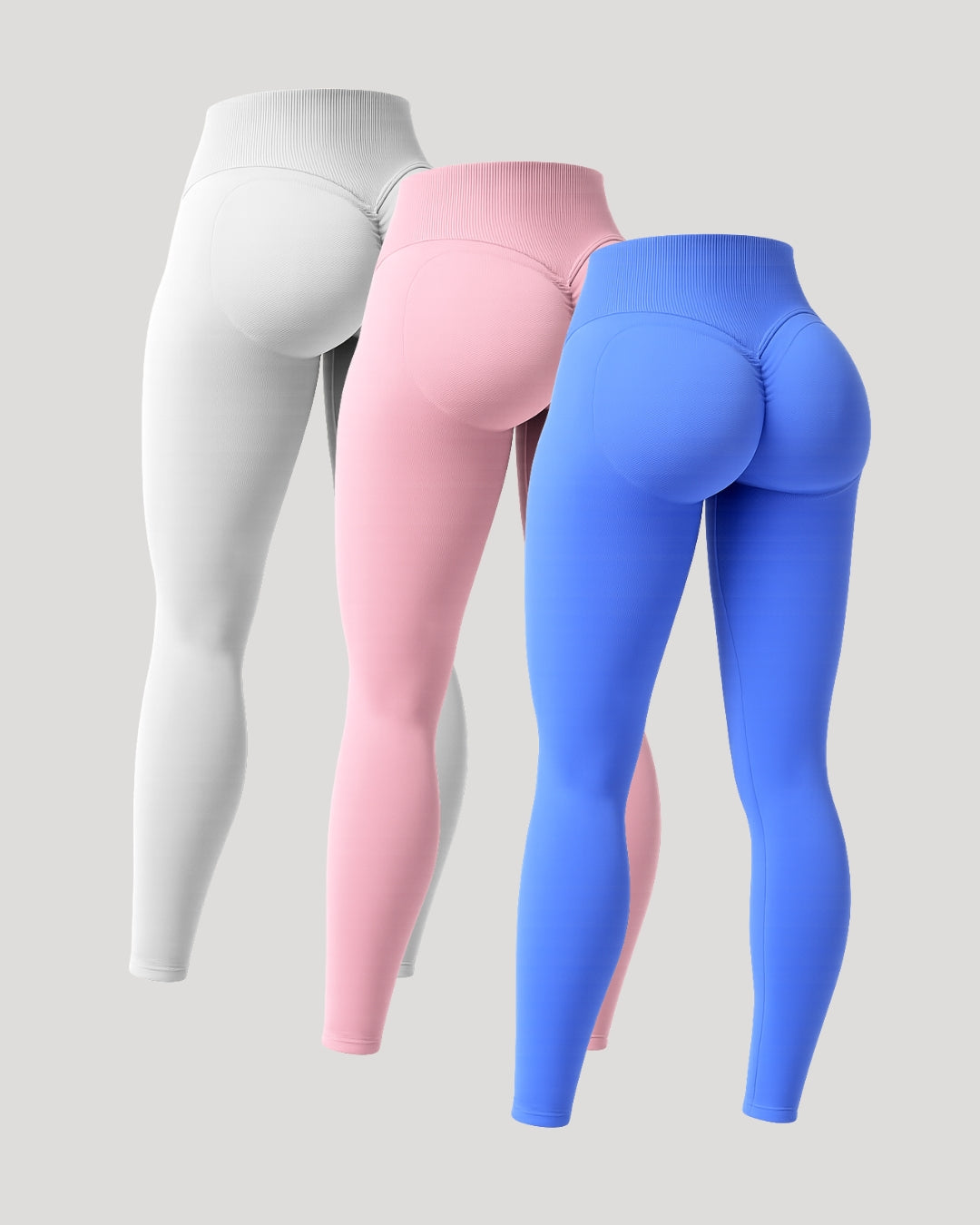 Aura | Leggings Scrunch de Alto Rendimiento – Paquete de 3