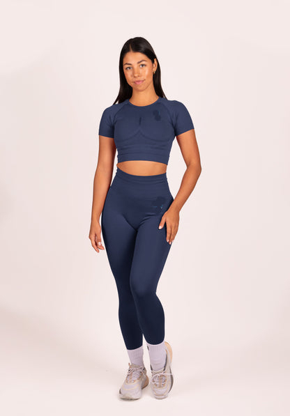 Serenity | Leggings Scrunch Premium - Azul Oscuro