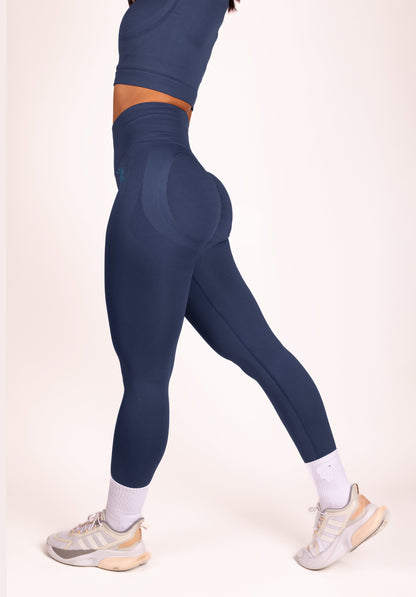 Serenity | Leggings Scrunch Premium - Azul Oscuro