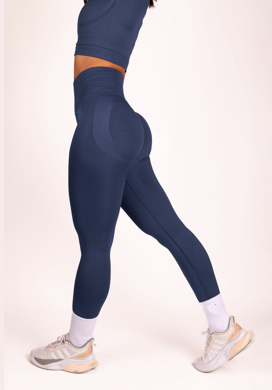 Serenity | Leggings Scrunch Premium - Azul Oscuro