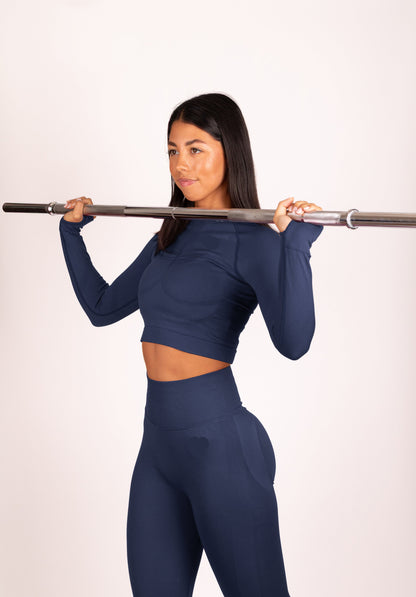 Serenity | Leggings Scrunch Premium - Azul Oscuro