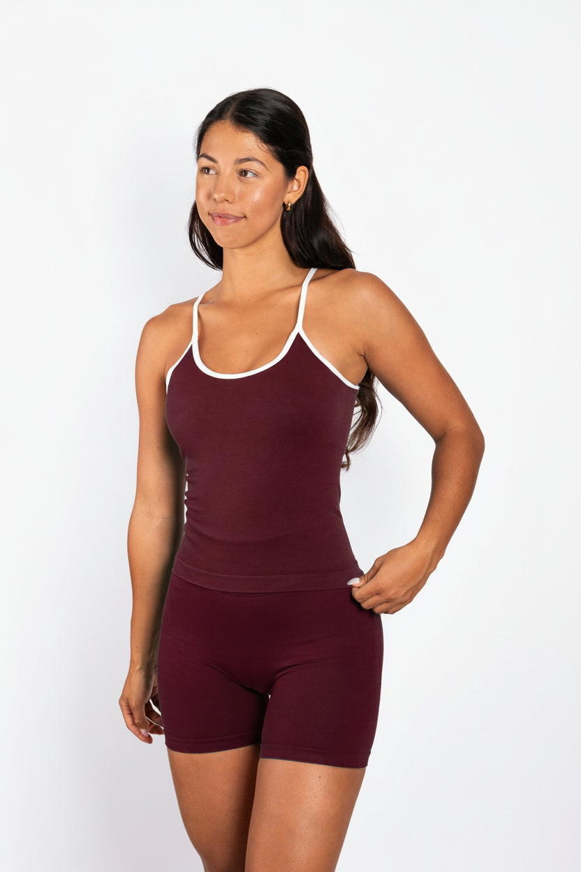 Element | Camiseta sin mangas sin costuras – Burdeos