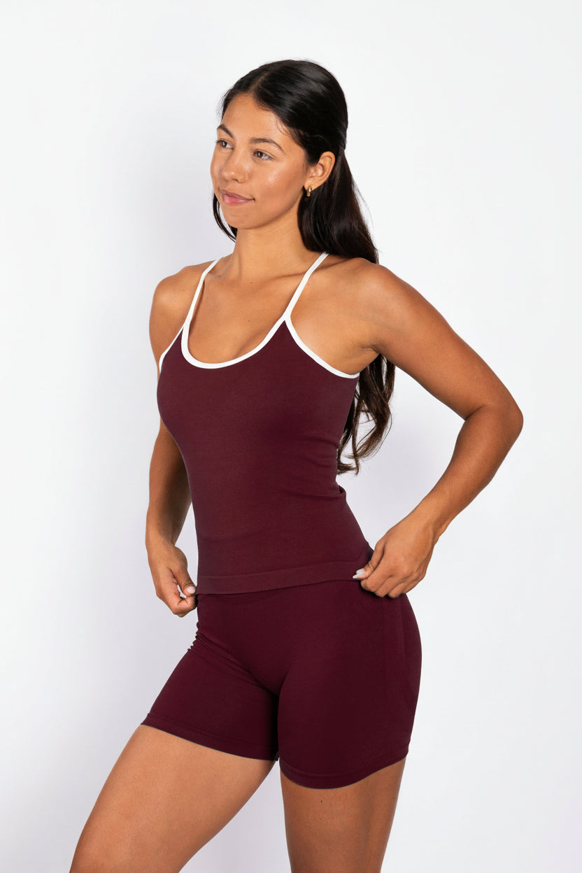 Element | Camiseta sin mangas sin costuras – Burdeos