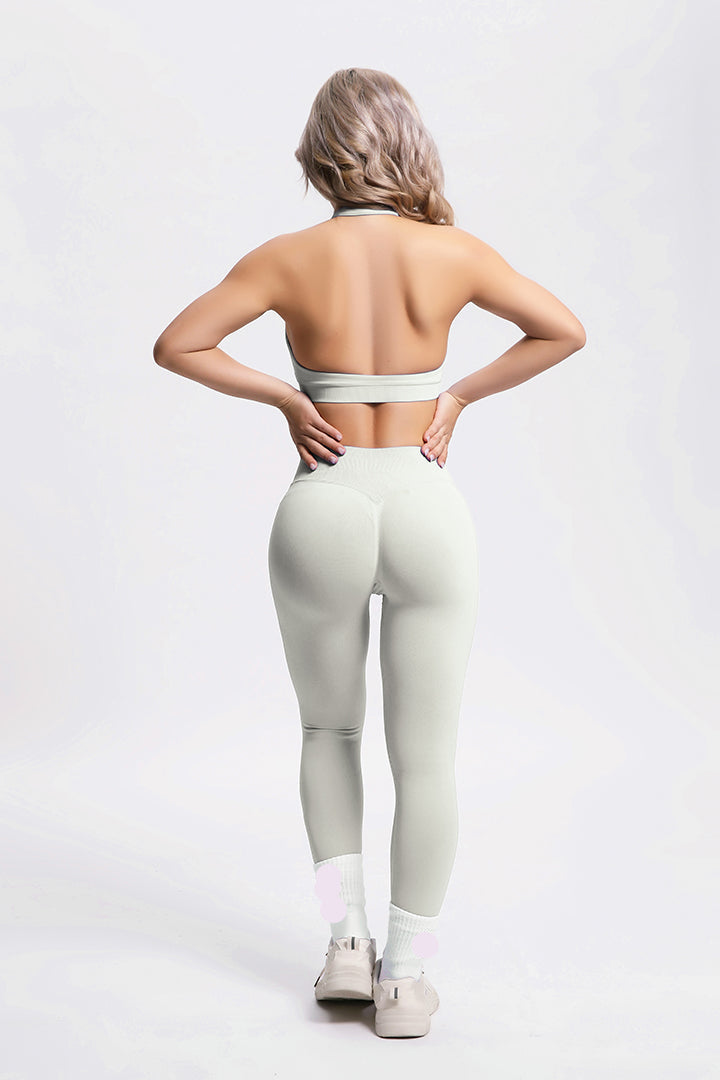 Aura | Leggings Scrunch de Alto Rendimiento Premium - Marfil