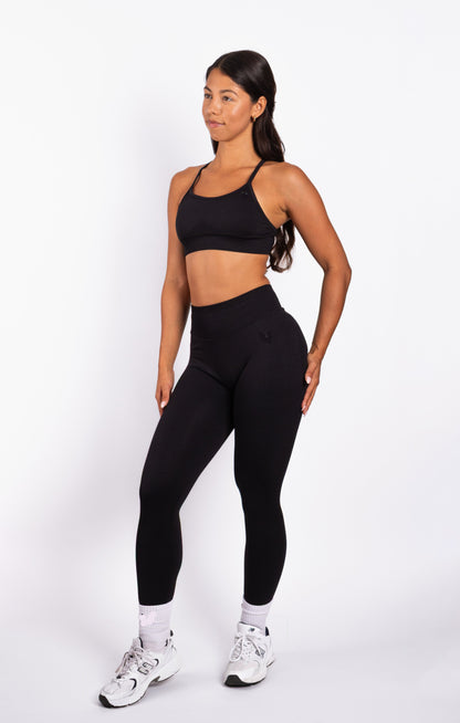Aura | Mallas Scrunch Premium de Alto Rendimiento - Negro