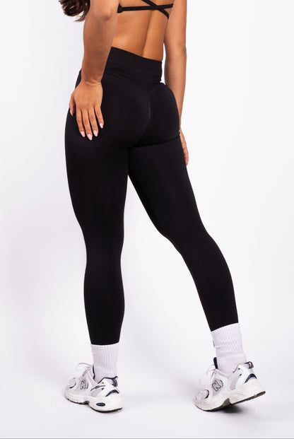 Aura | Mallas Scrunch Premium de Alto Rendimiento - Negro
