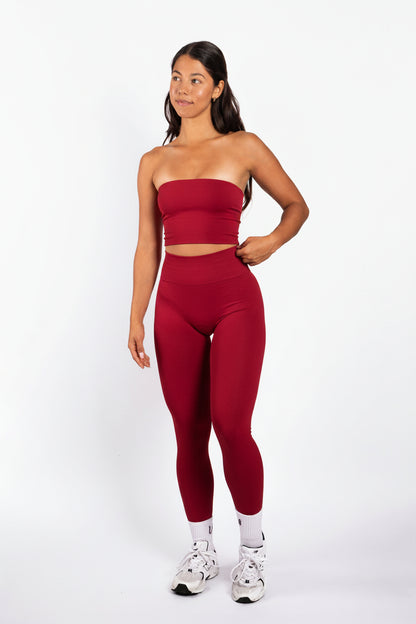 Essence | Leggings sin costuras acanalados – Rojo