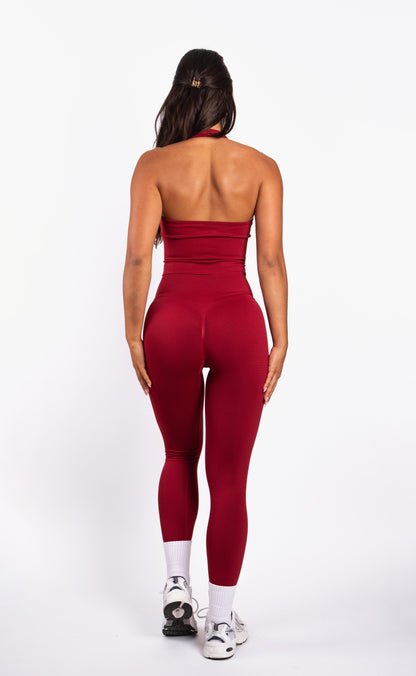 Essence | Leggings sin costuras acanalados – Rojo