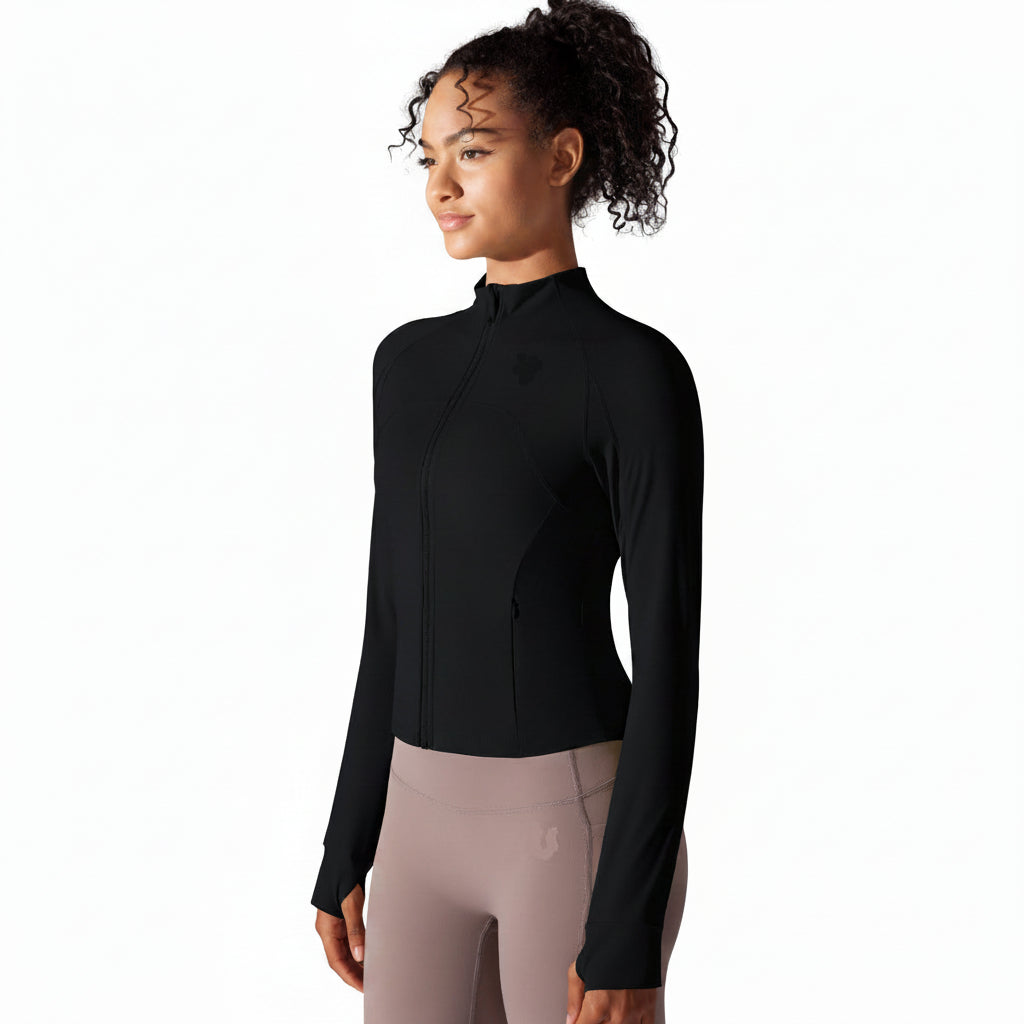 Serenity | Chaqueta con cremallera de alto rendimiento - Negro