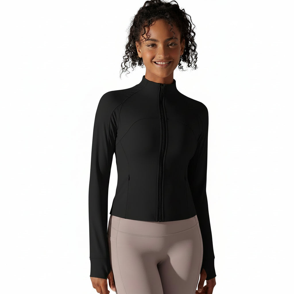 Serenity | Chaqueta con cremallera de alto rendimiento - Negro