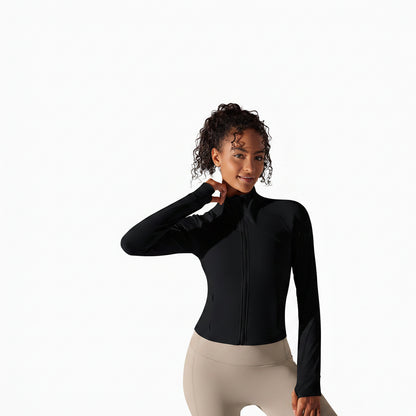 Serenity | Chaqueta con cremallera de alto rendimiento - Negro