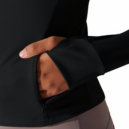 Serenity | Chaqueta con cremallera de alto rendimiento - Negro