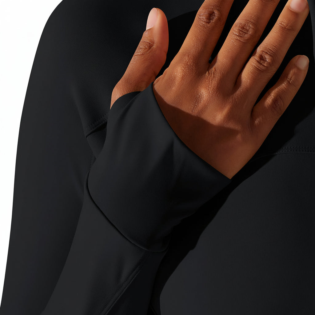 Serenity | Chaqueta con cremallera de alto rendimiento - Negro