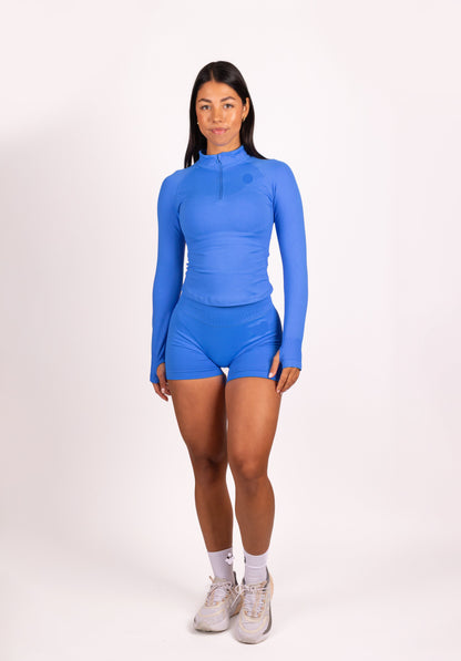 Aura | Shorts scrunch de alto rendimiento prémium - Azul