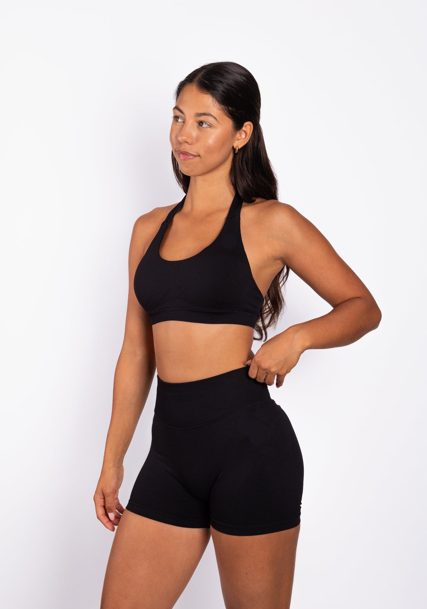 Aura | Sujetador con soporte halter - Negro
