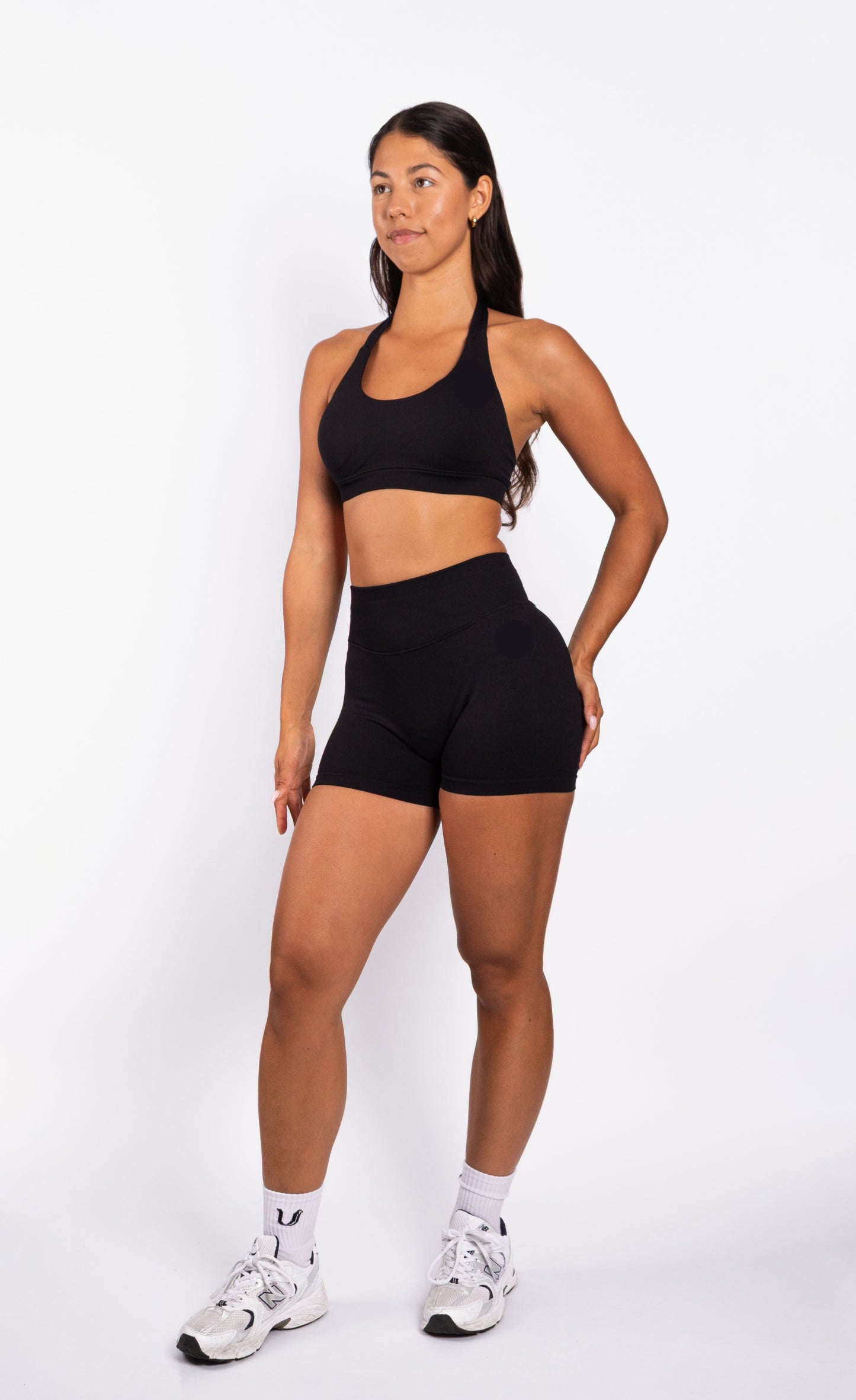 Aura | Sujetador con soporte halter - Negro