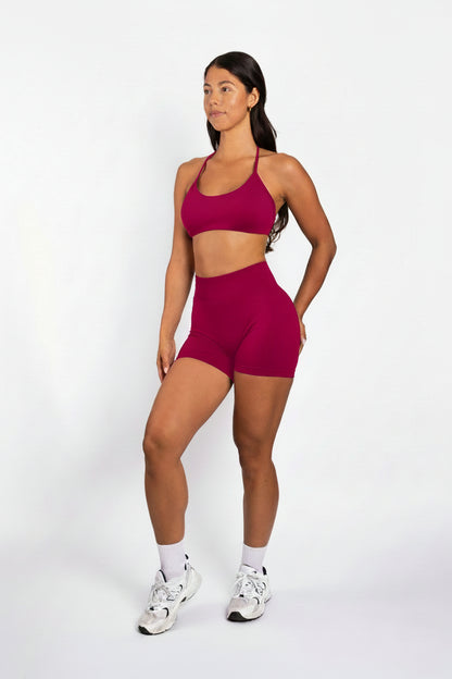 Solene | Pantalones cortos sin costuras – Frambuesa