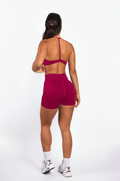 Solene | Pantalones cortos sin costuras – Frambuesa
