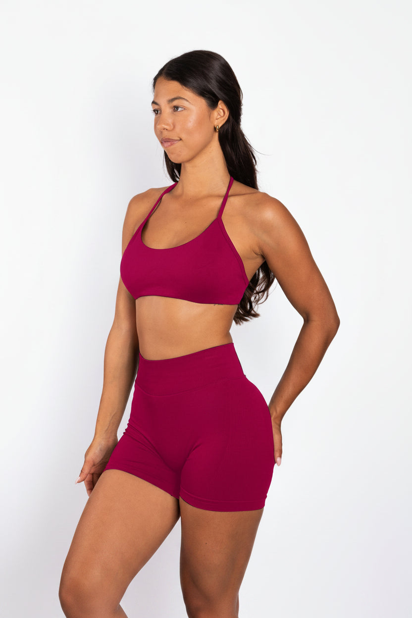 Solene | Pantalones cortos sin costuras – Frambuesa