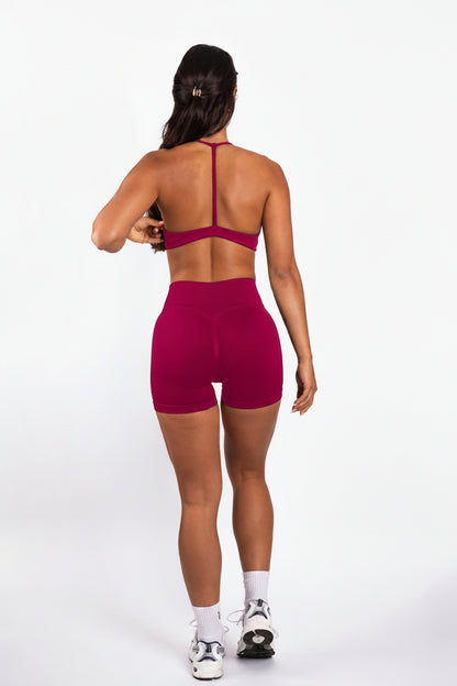 Solene | Pantalones cortos sin costuras – Frambuesa