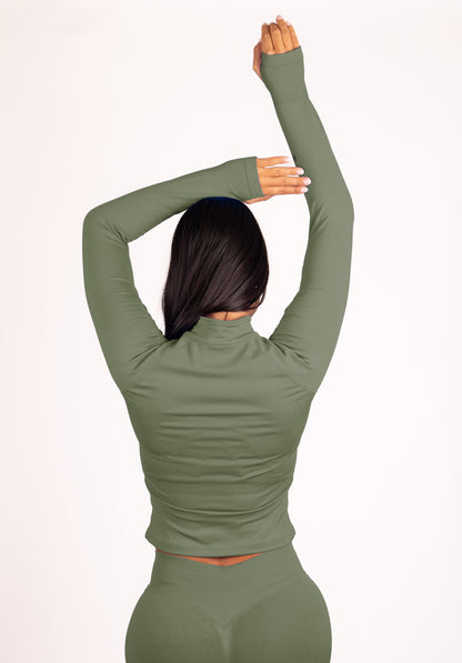 Aura | Shorts Scrunch de alto rendimiento prémium - Verde