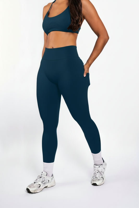 Solene | Leggings moldeadores sin costuras – Azul