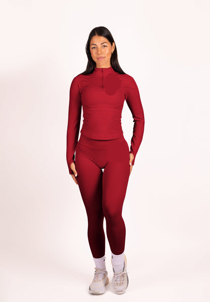 Aura | Leggings Scrunch de Alto Rendimiento Premium - Rojo