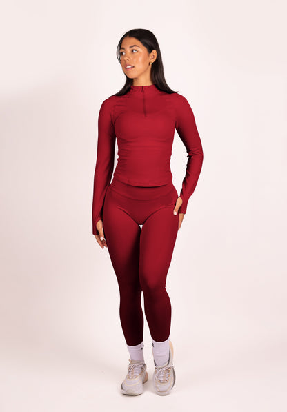 Aura | Leggings Scrunch de Alto Rendimiento Premium - Rojo