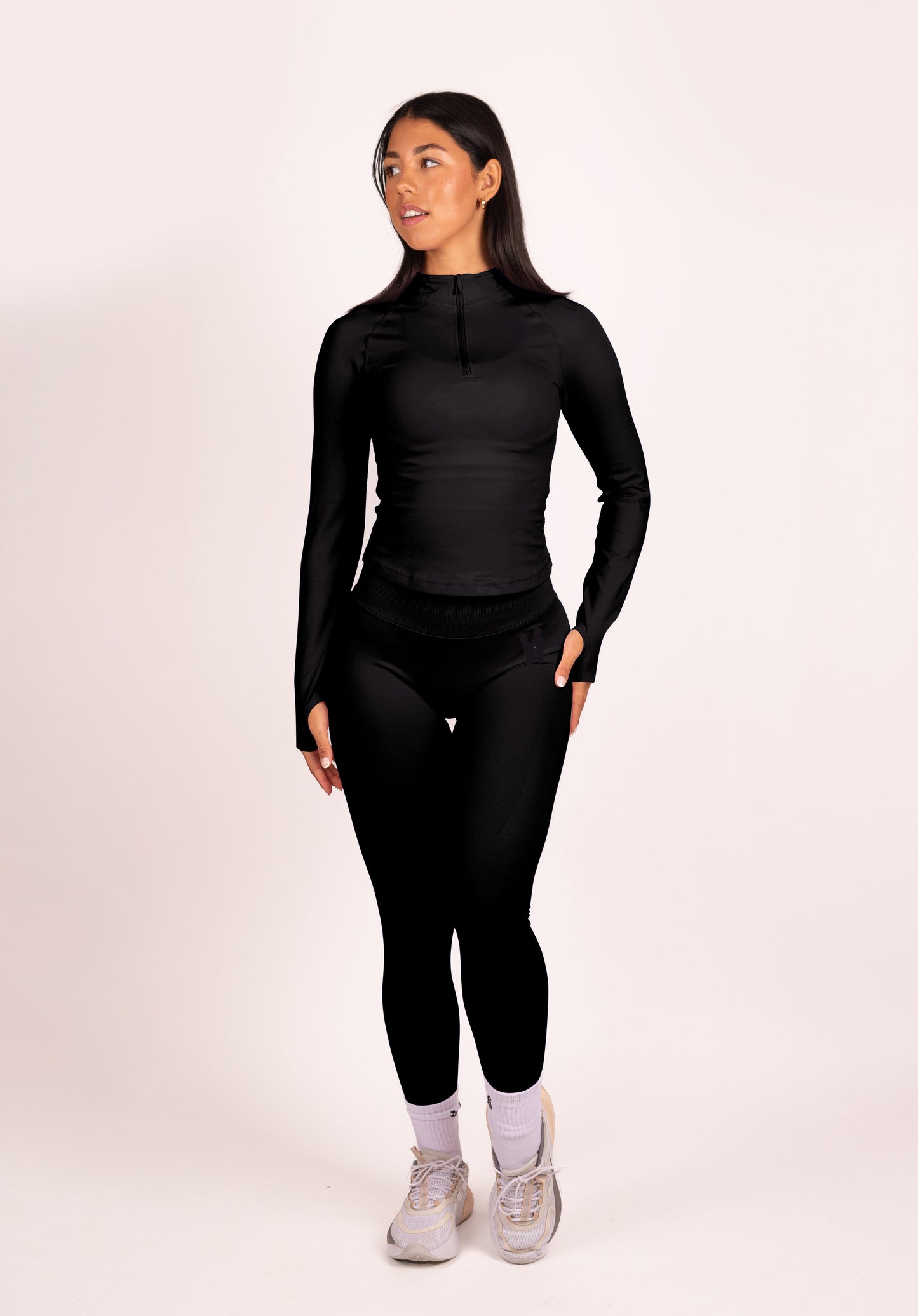 Aura | Mallas Scrunch Premium de Alto Rendimiento - Negro