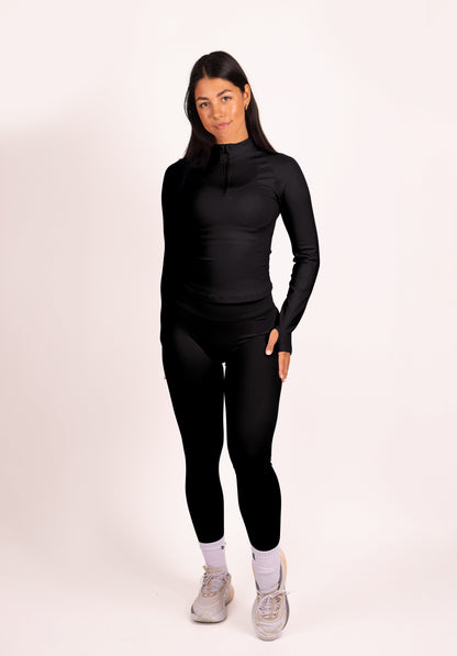 Aura | Mallas Scrunch Premium de Alto Rendimiento - Negro