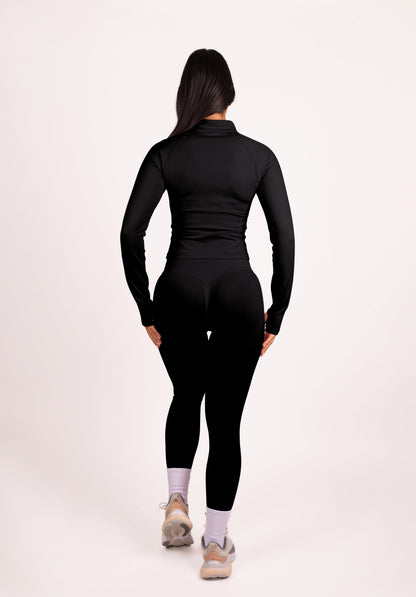 Aura | Mallas Scrunch Premium de Alto Rendimiento - Negro
