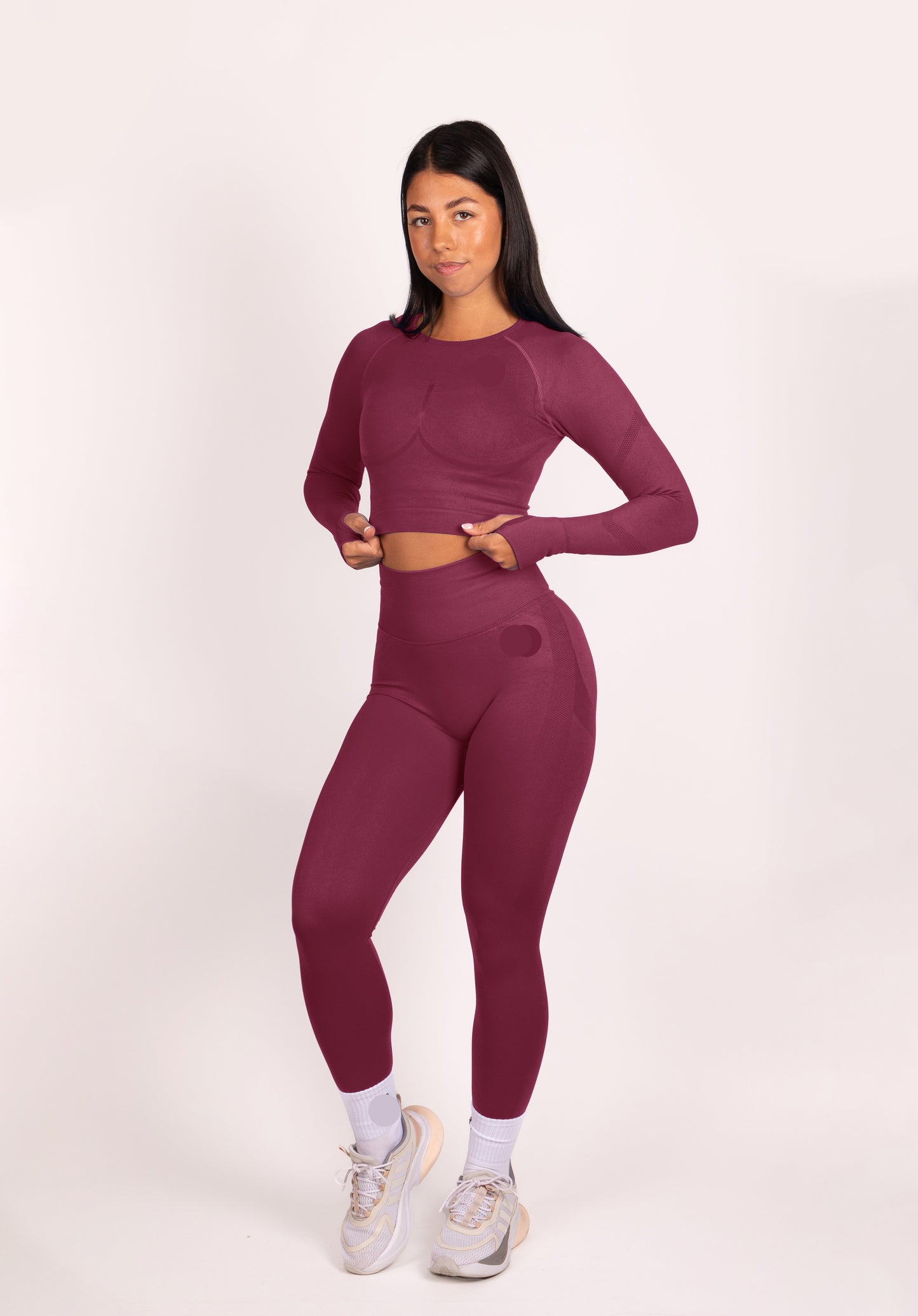 Serenity | Conjunto largo - Rojo vino
