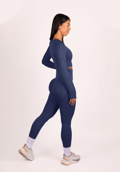Serenity | Leggings Scrunch Premium - Azul Oscuro
