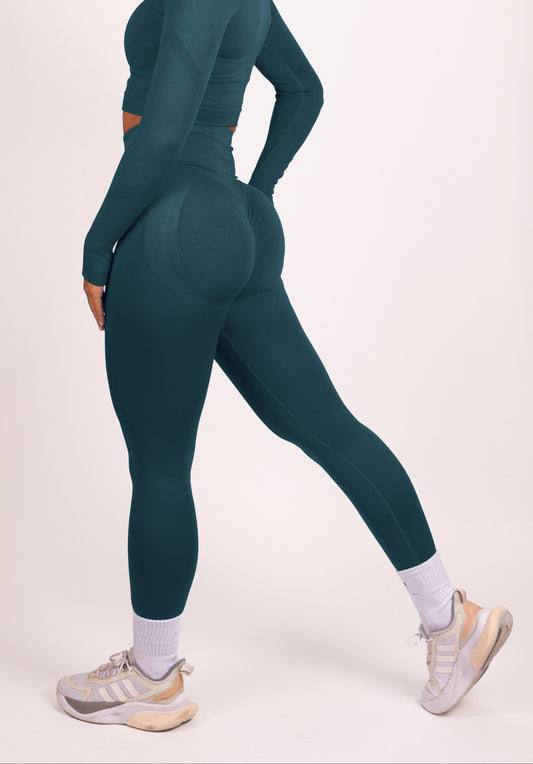 Serenity | Leggings fruncidos prémium - Turquesa