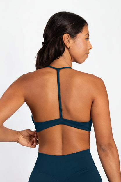 Solene | Sujetador sin costuras con espalda abierta – Azul
