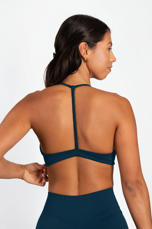 Solene | Sujetador sin costuras con espalda abierta – Azul