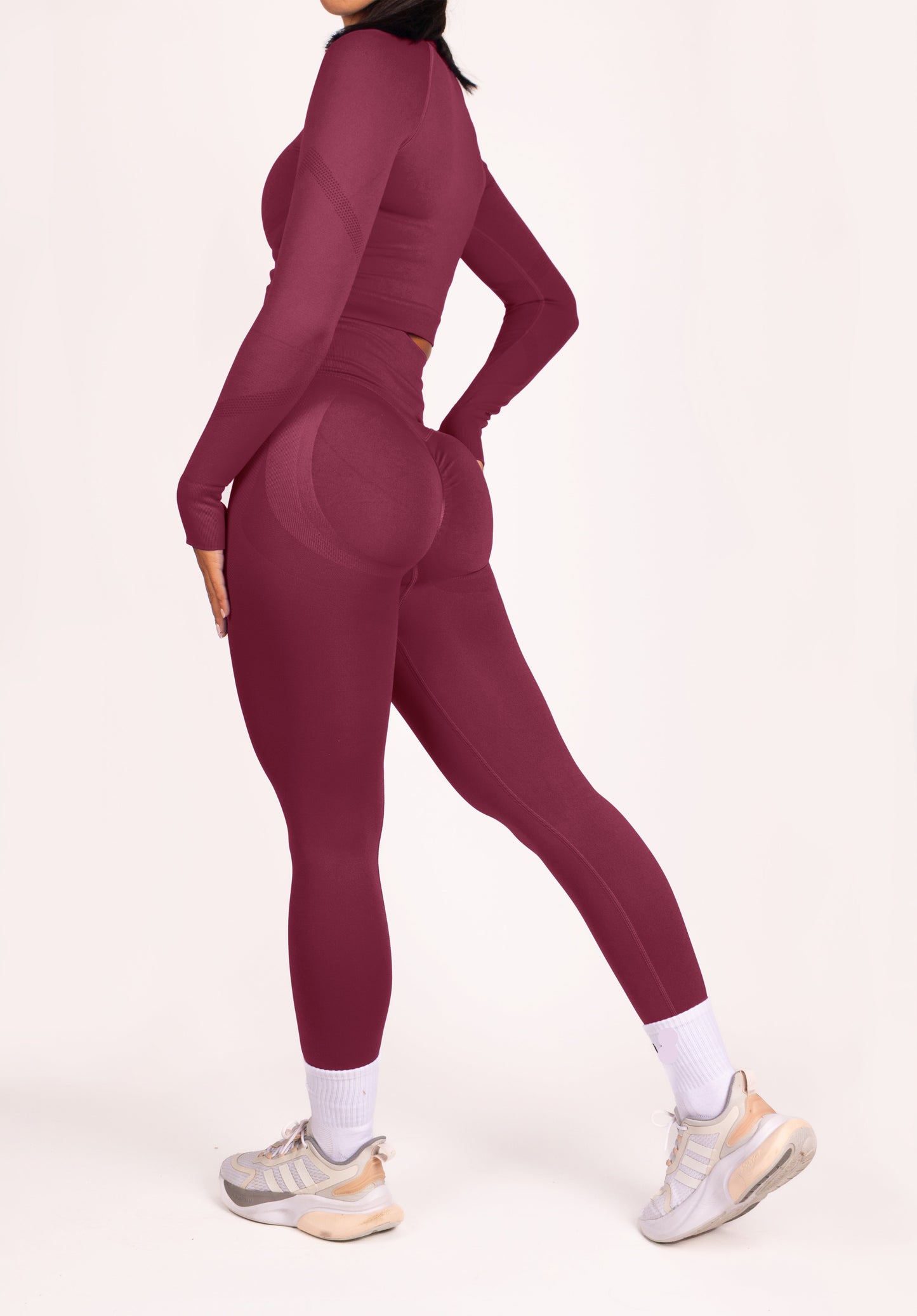 Serenity | Conjunto largo - Rojo vino