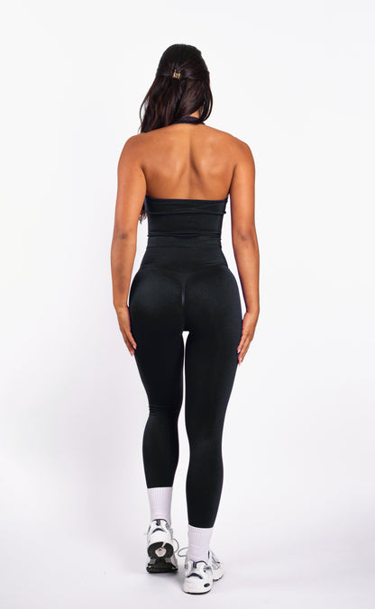 Essence | Malla sin costuras acanalada – Negro