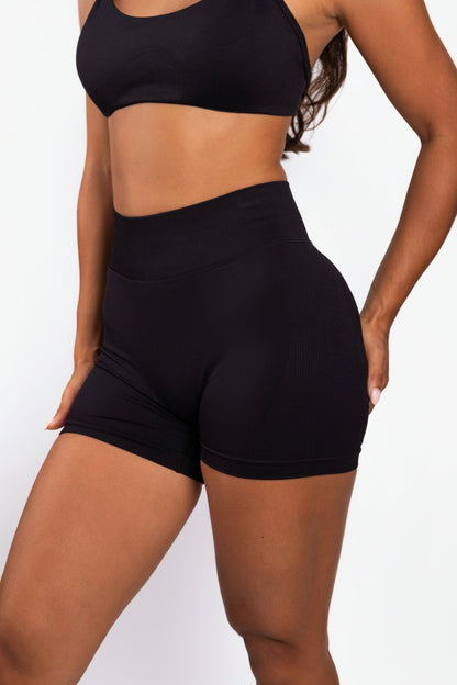 Solene | Pantalones cortos sin costuras – Negro