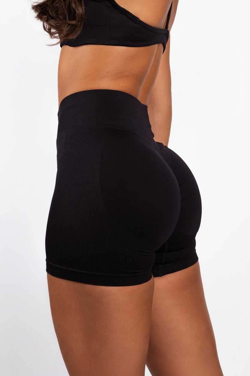 Solene | Pantalones cortos sin costuras – Negro