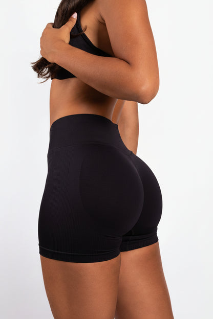 Solene | Pantalones cortos sin costuras – Negro