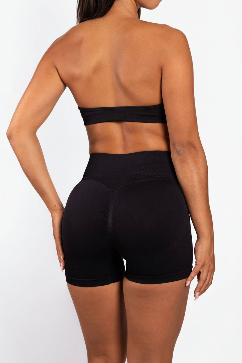 Solene | Pantalones cortos sin costuras – Negro