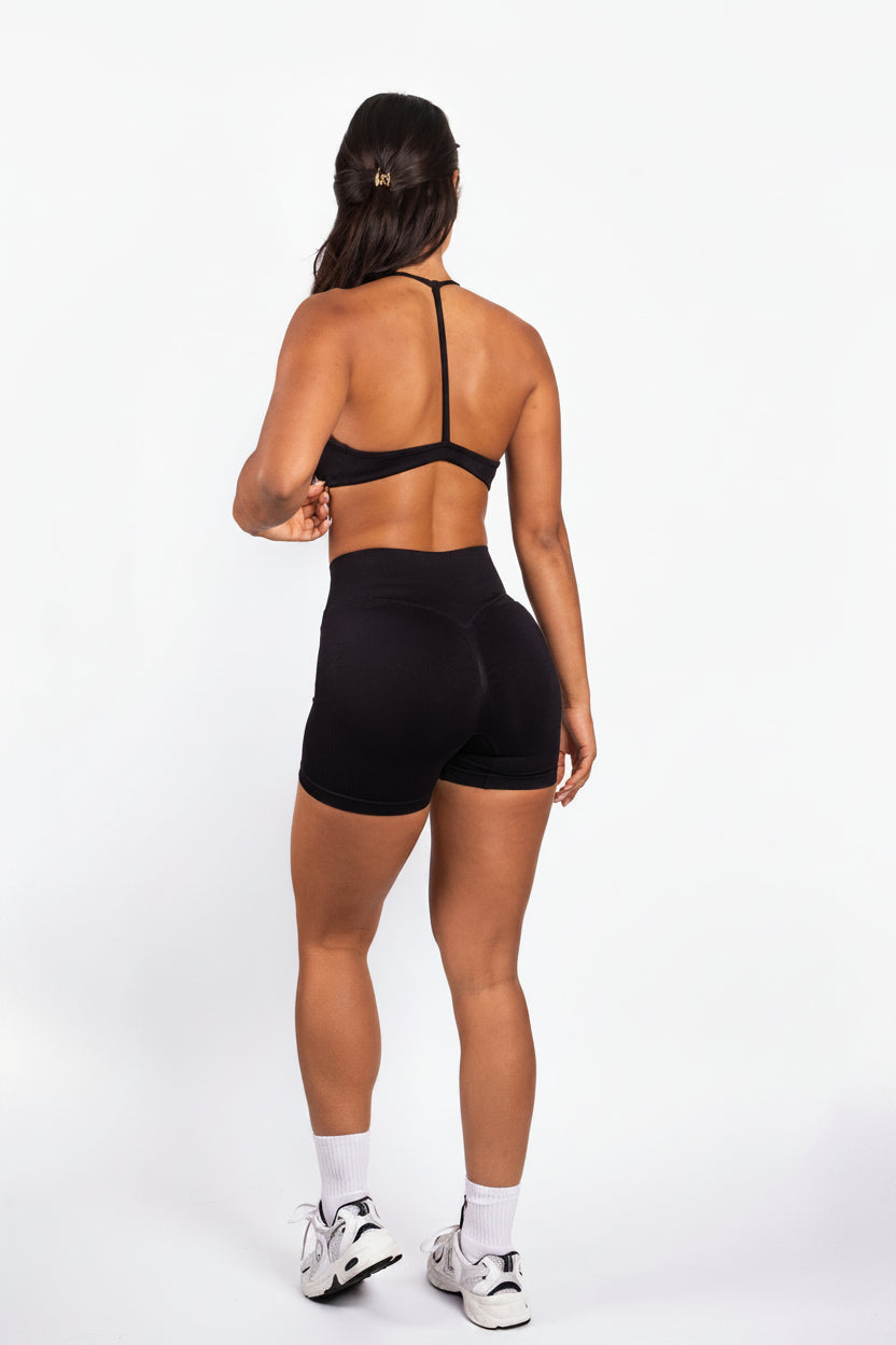Solene | Pantalones cortos sin costuras – Negro