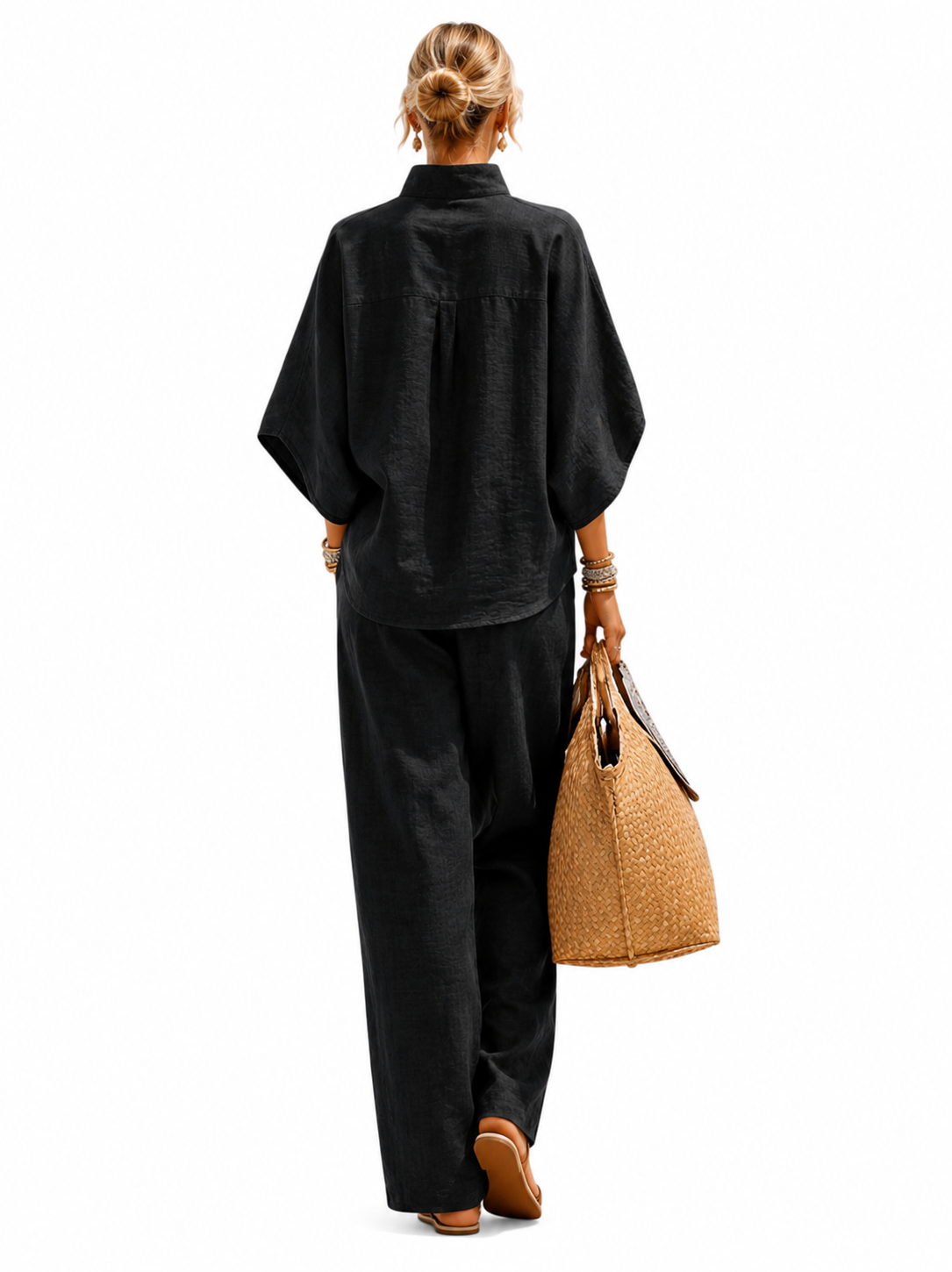 Set de lino Mariel - Negro