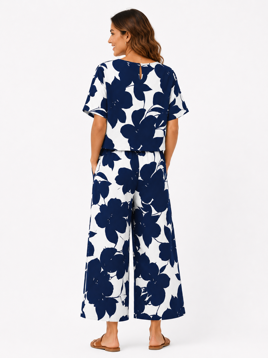 Marbella | Conjunto Sunset Blossom – Azul Marino