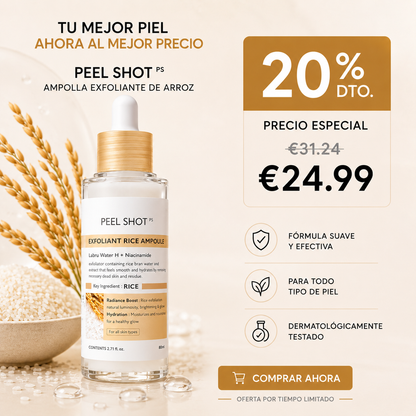 Ampolla PEEL SHOT Iluminadora con Arroz