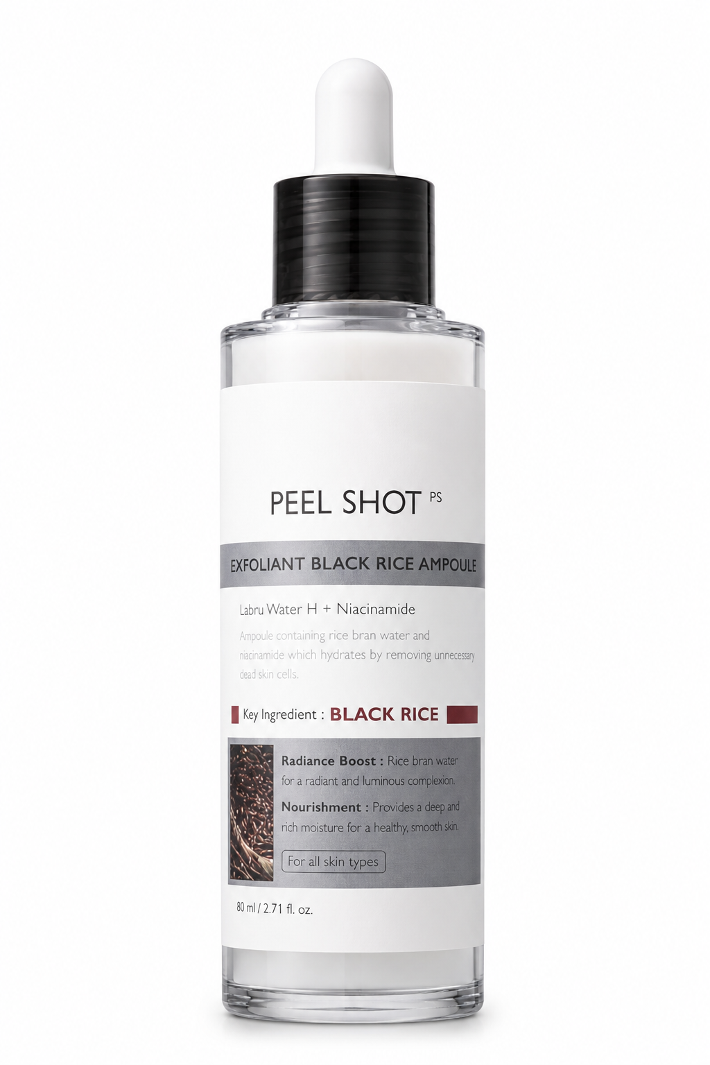 PEEL SHOT Ampolla Refinadora de Arroz Negro