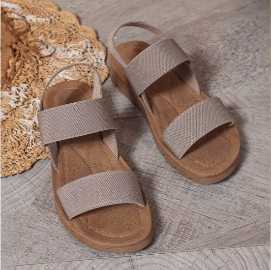 Aurelle Riviera - Sandalias Cómodas - Caqui