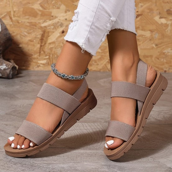 Aurelle Riviera - Sandalias Cómodas - Caqui