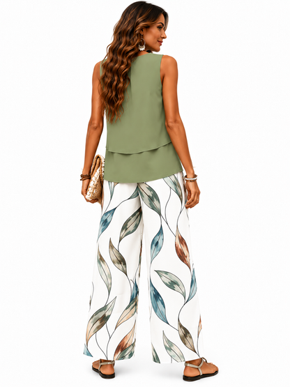 Lucienne | Conjunto Summer Sky Blossom - Oliva